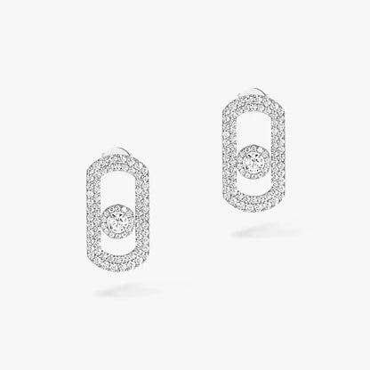 [Elowen Jewelry]So Move Pave_-Set Diamond Earrings in Silver