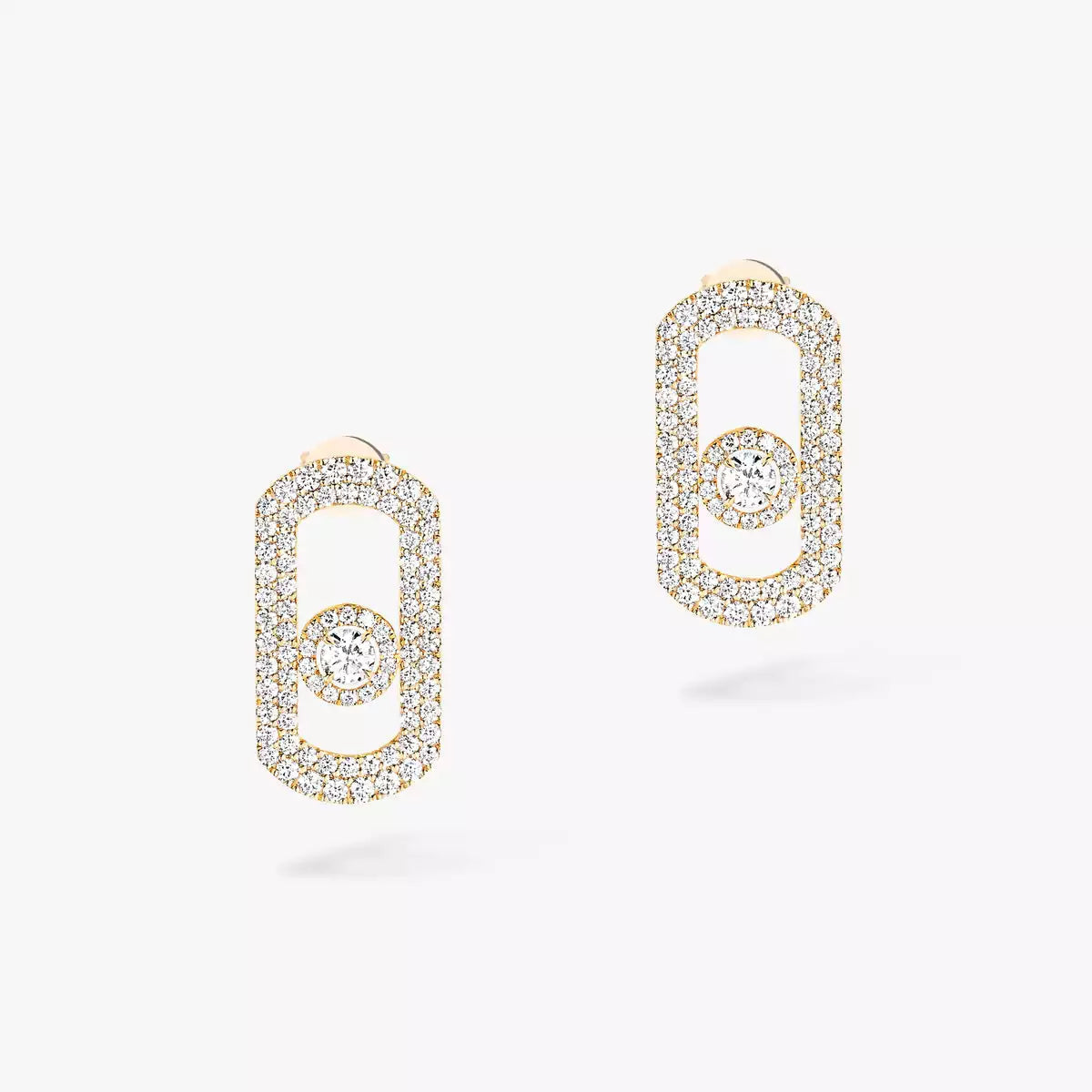 [Elowen Jewelry]So Move Pave_-Set Diamond Earrings in Silver