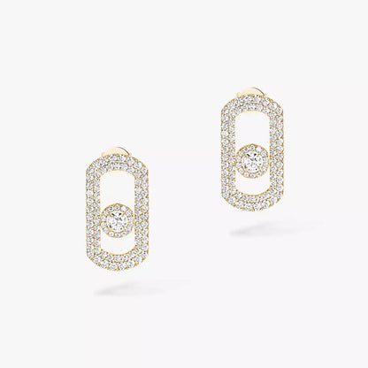 [Elowen Jewelry]So Move Pave_-Set Diamond Earrings in Silver