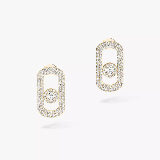 [Elowen Jewelry]So Move Pave_-Set Diamond Earrings in Silver