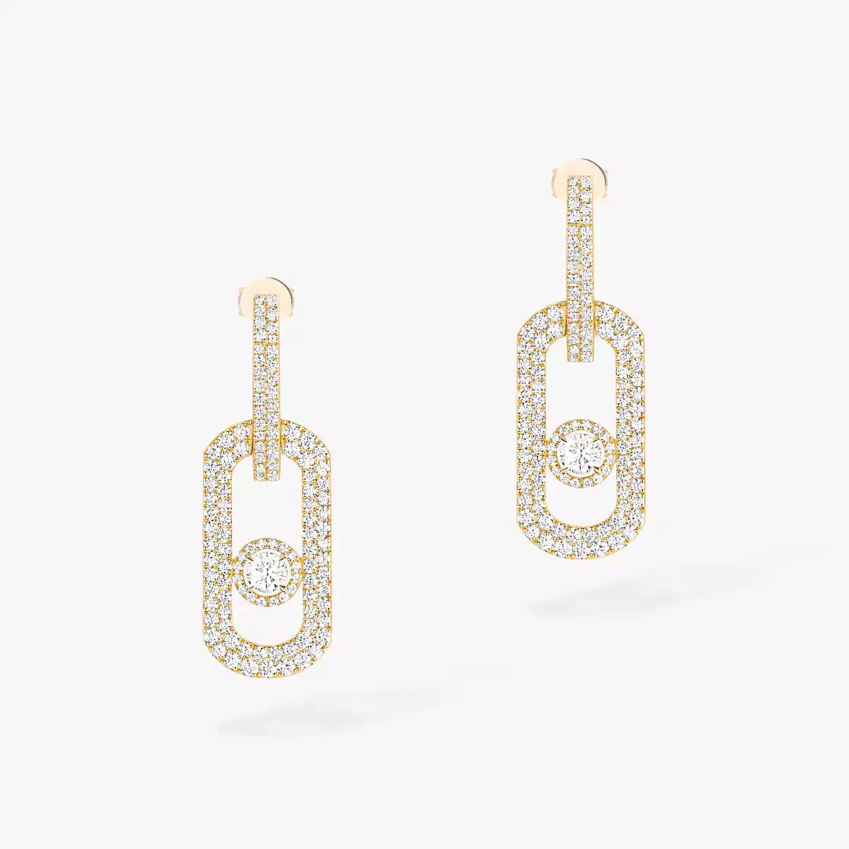 [Elowen Jewelry]So Move XL Pave_-Set Diamond Pendant Earrings