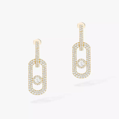 [Elowen Jewelry]So Move XL Pave_-Set Diamond Pendant Earrings