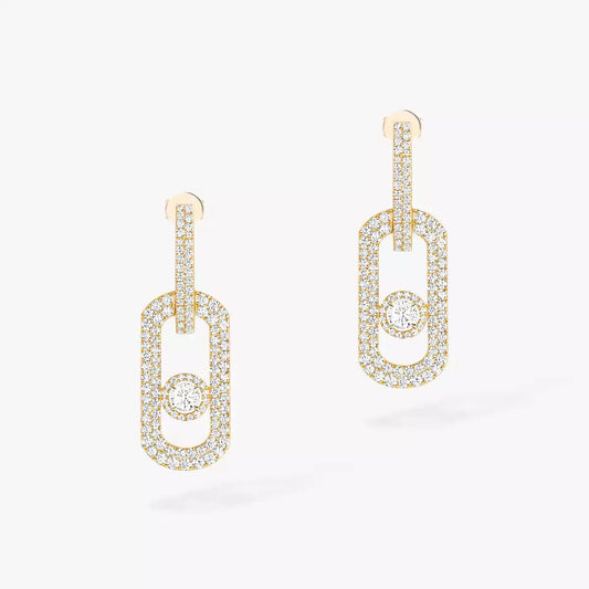[Elowen Jewelry]So Move XL Pave_-Set Diamond Pendant Earrings