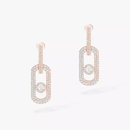[Elowen Jewelry]So Move XL Pave_-Set Diamond Pendant Earrings