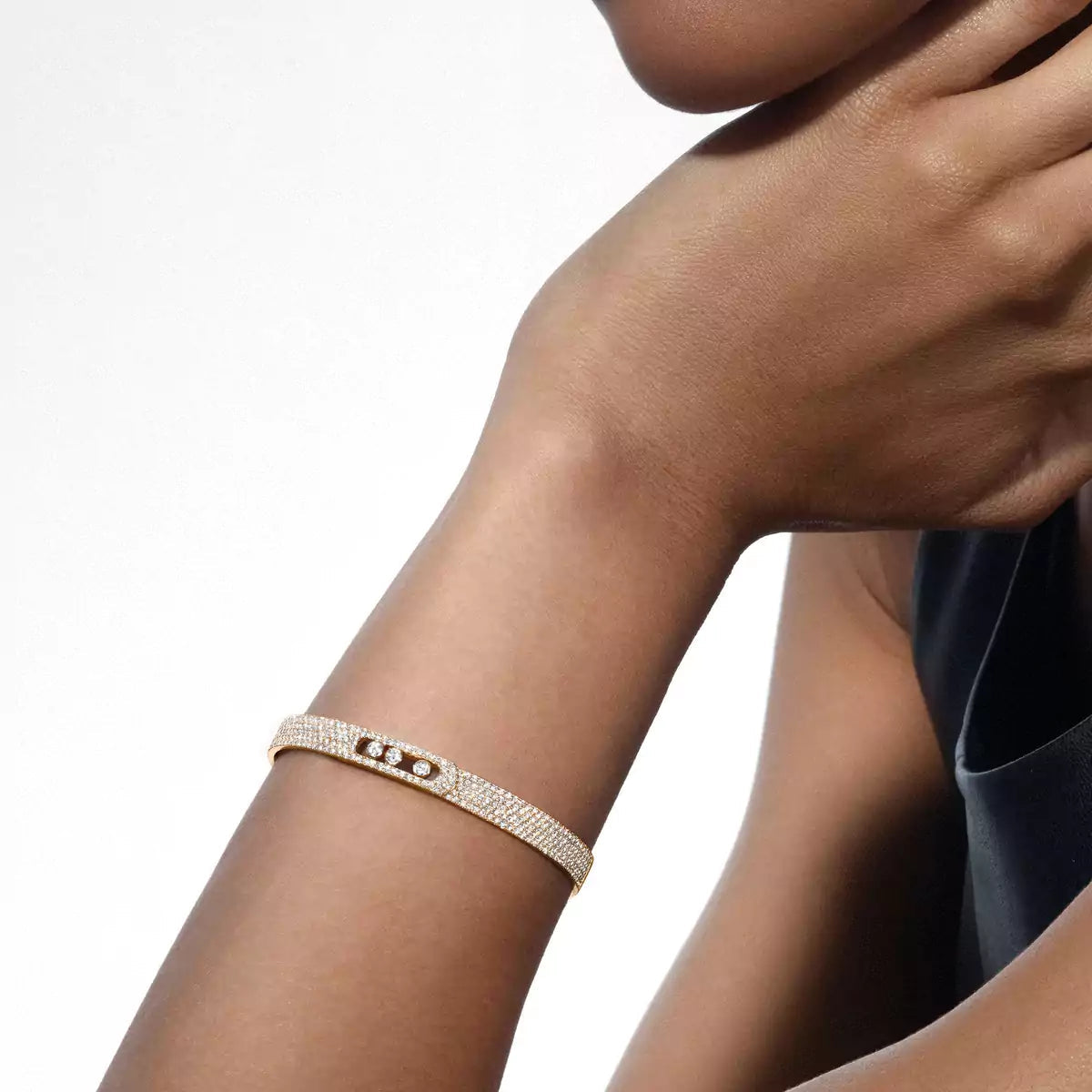 [Elowen Jewelry]Move Noa Full Pavé Diamond Bangle Bracelet