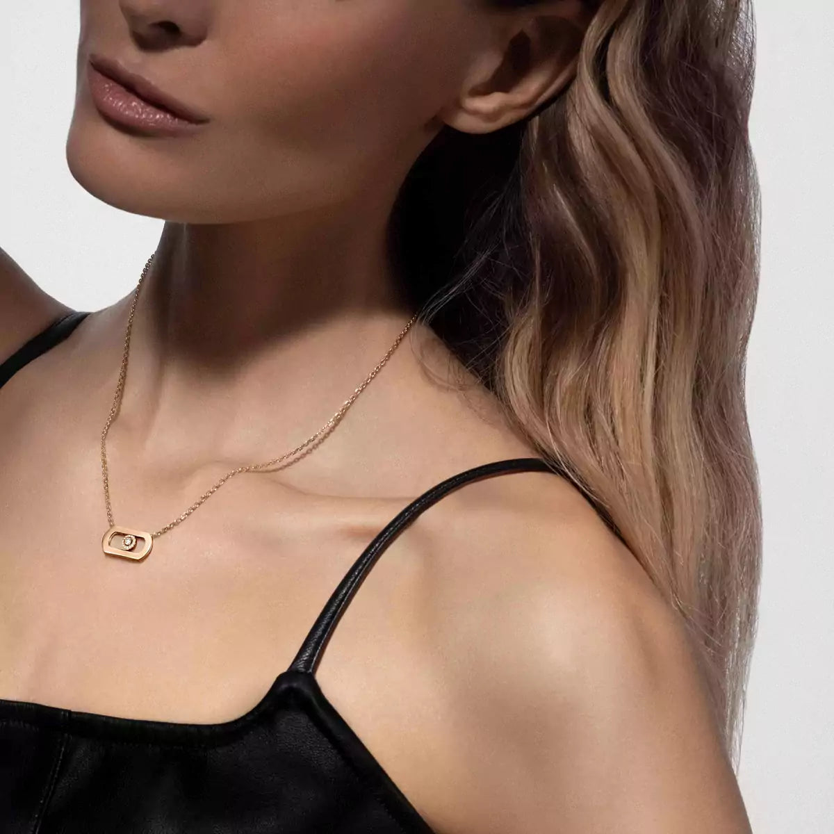[Elowen Jewelry]So Move Diamond Necklace in Gold