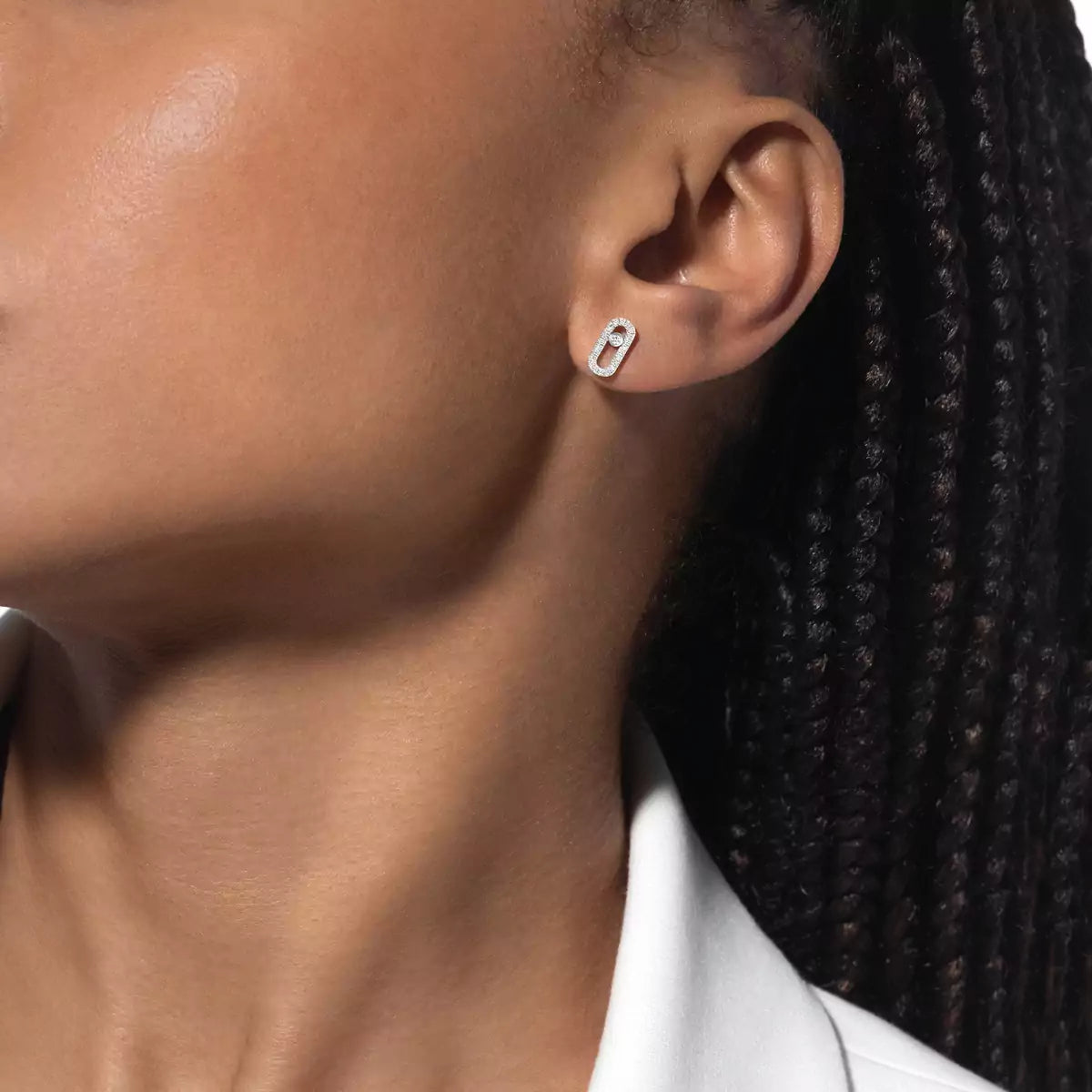 [Elowen Jewelry]Move Uno Diamond Earrings