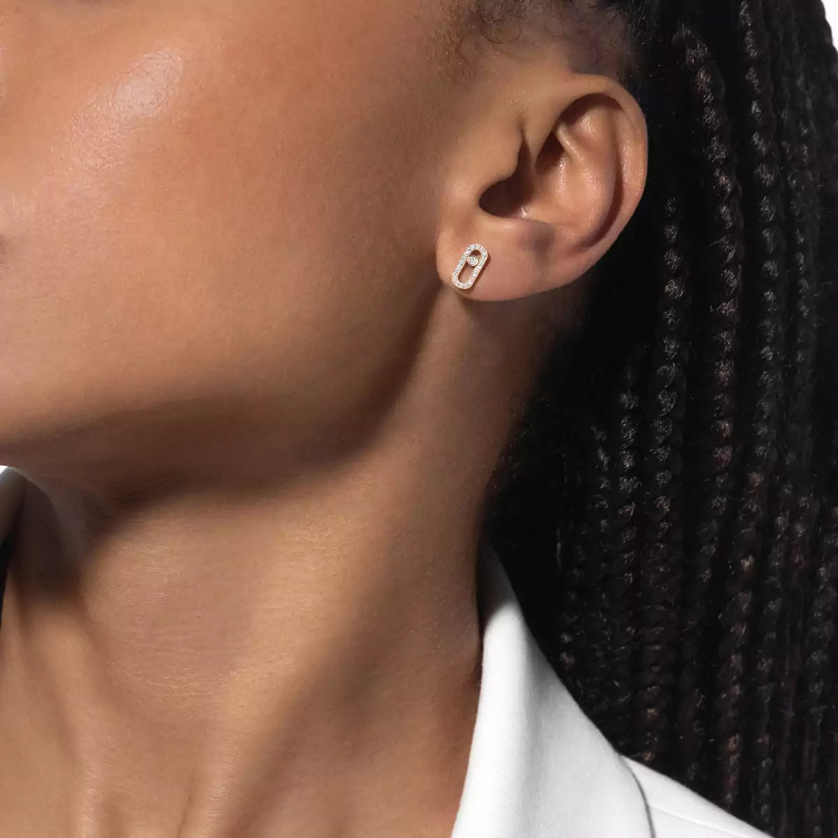 [Elowen Jewelry]Move Uno Diamond Earrings