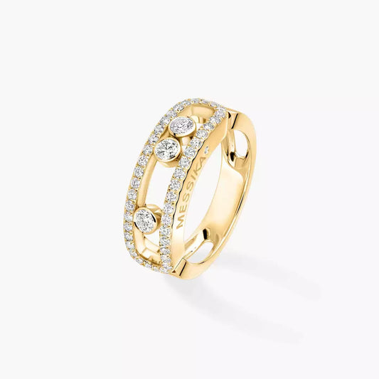 [Elowen Jewelry] Move Gold Diamond Pave_ Ring