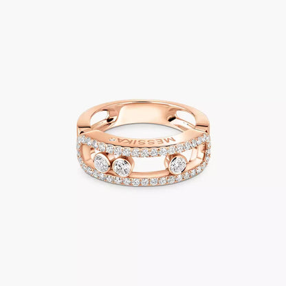 [Elowen Jewelry] Move Gold Diamond Pave_ Ring