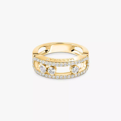 [Elowen Jewelry] Move Gold Diamond Pave_ Ring
