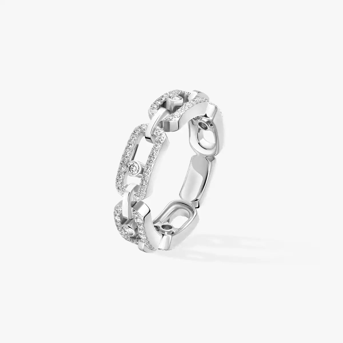 [Elowen Jewelry]Move Link Pave_-Set Diamond Ring in Gold