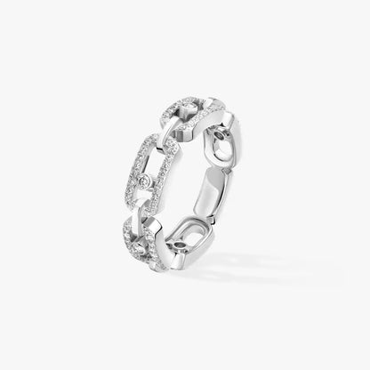 [Elowen Jewelry]Move Link Pave_-Set Diamond Ring in Gold