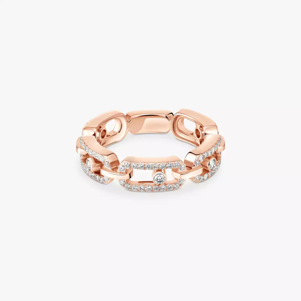 [Elowen Jewelry]Move Link Pave_-Set Diamond Ring in Gold