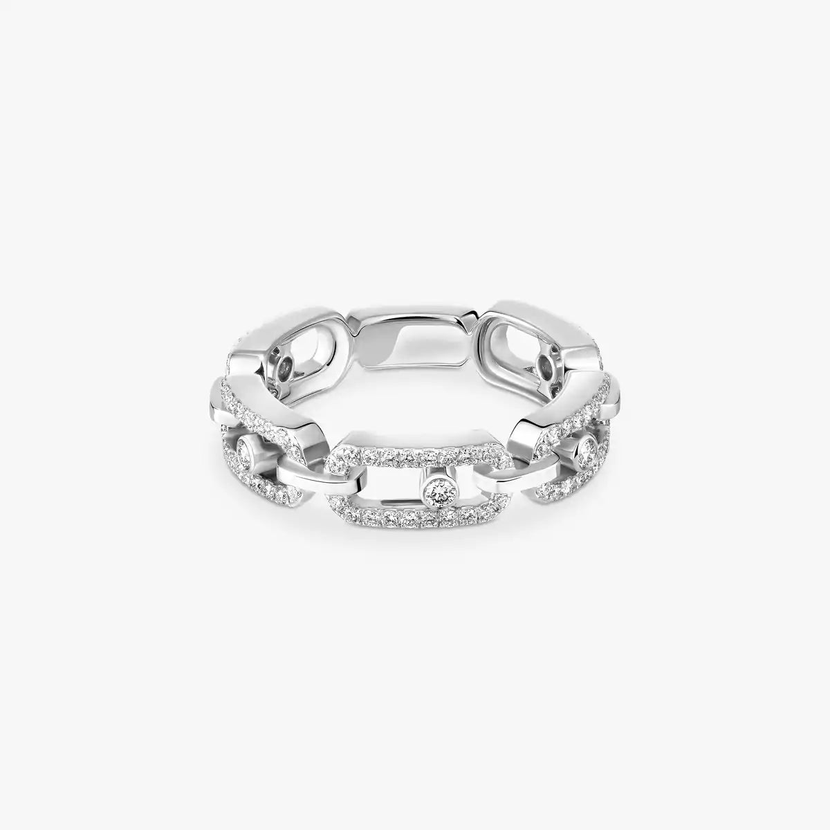 [Elowen Jewelry]Move Link Pave_-Set Diamond Ring in Gold
