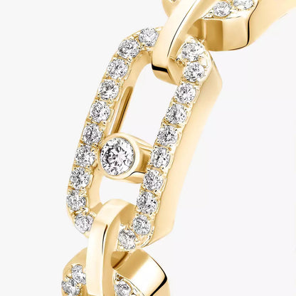 [Elowen Jewelry]Move Link Pave_-Set Diamond Ring in Gold