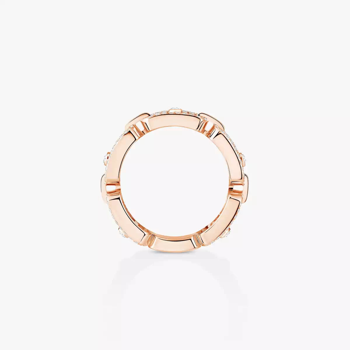 [Elowen Jewelry]Move Link Pave_-Set Diamond Ring in Gold