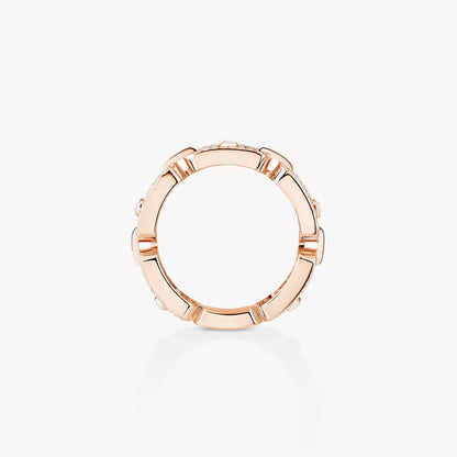 [Elowen Jewelry]Move Link Pave_-Set Diamond Ring in Gold