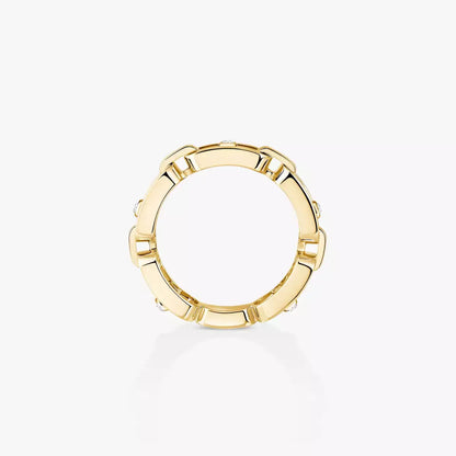 [Elowen Jewelry]Move Link Pave_-Set Diamond Ring in Gold