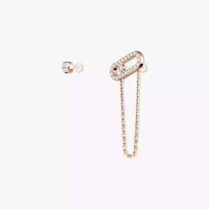 [Elowen Jewelry]Move Uno Diamond Earrings