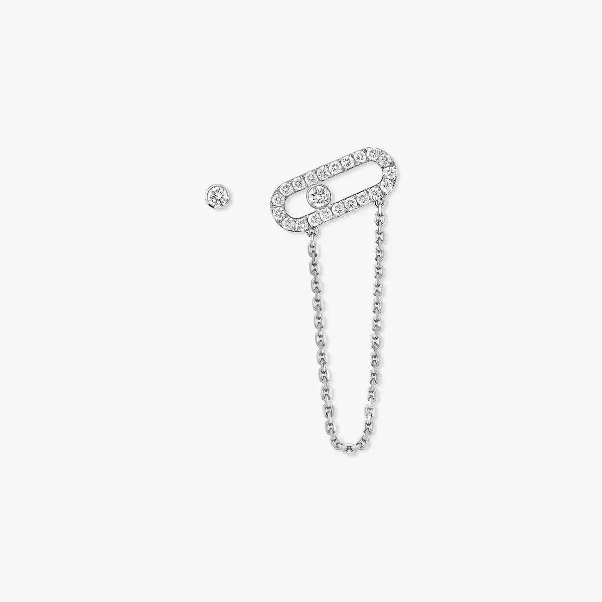 [Elowen Jewelry]Move Uno Diamond Earrings