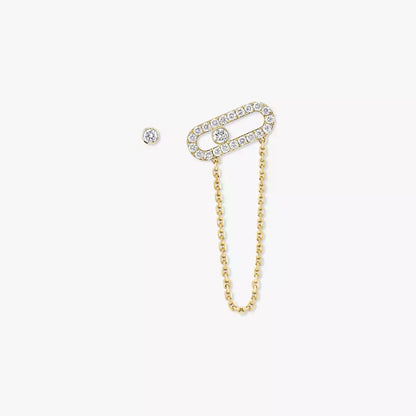[Elowen Jewelry]Move Uno Diamond Earrings