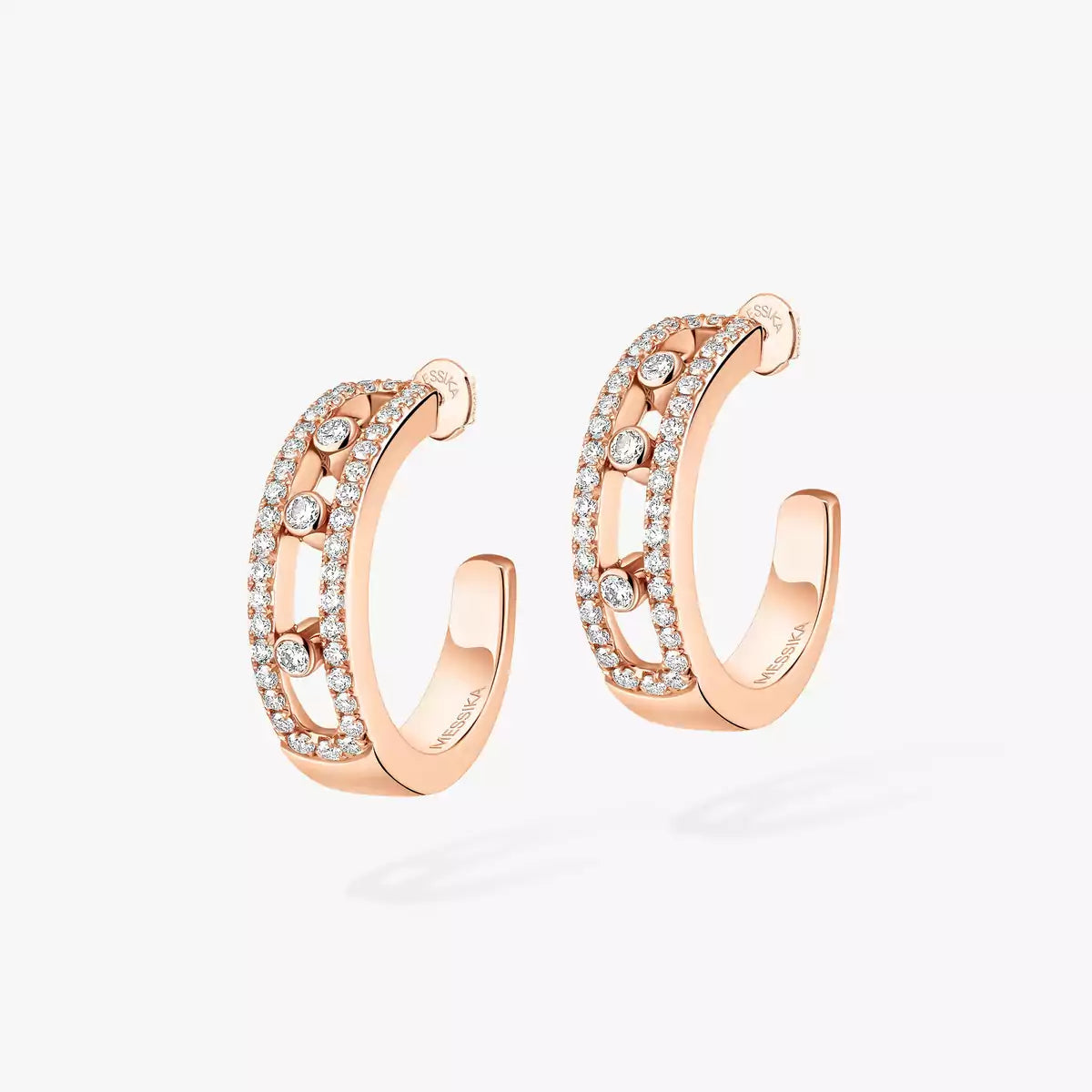 [Elowen Jewelry]Diamond Pave_ Hoop Earrings Move