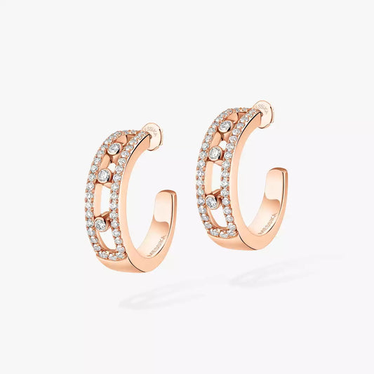 [Elowen Jewelry]Diamond Pave_ Hoop Earrings Move