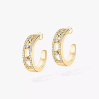 [Elowen Jewelry]Diamond Pave_ Hoop Earrings Move