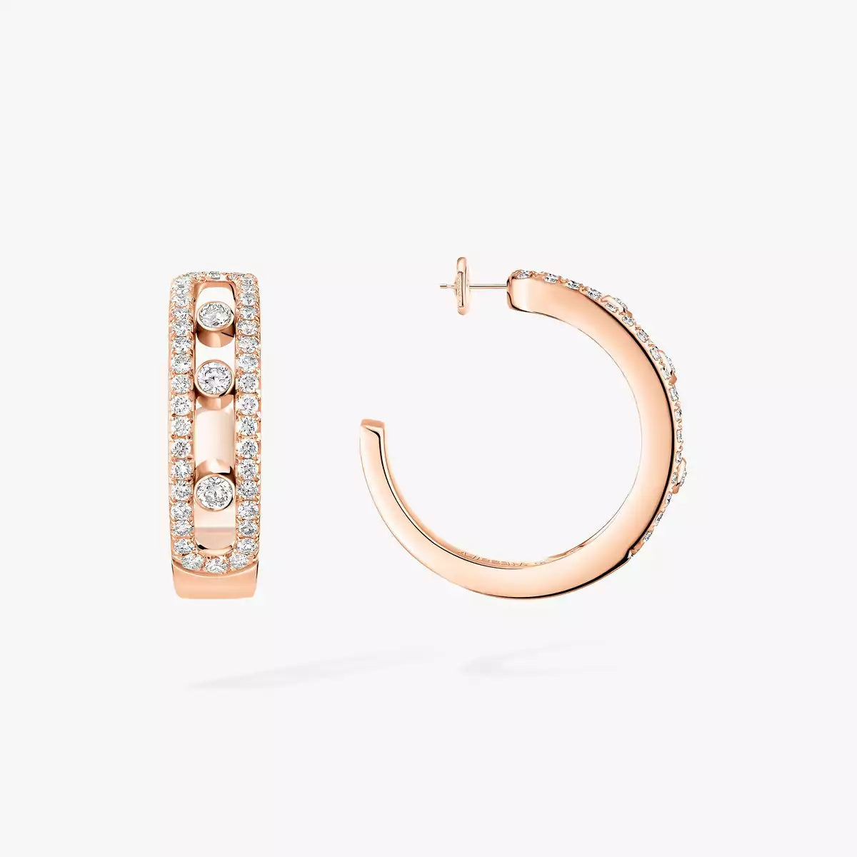 [Elowen Jewelry]Diamond Pave_ Hoop Earrings Move