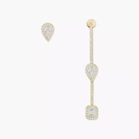 [Elowen Jewelry]Diamond Drop Earrings My Twin
