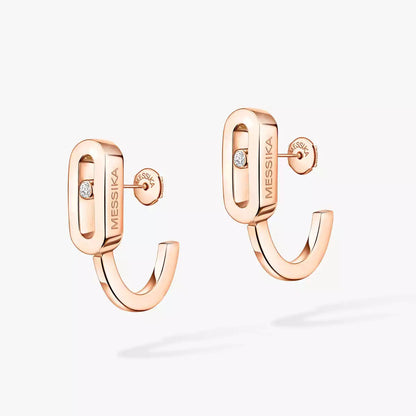 [Elowen Jewelry]Diamond Mini Hoop Earrings Move Classique