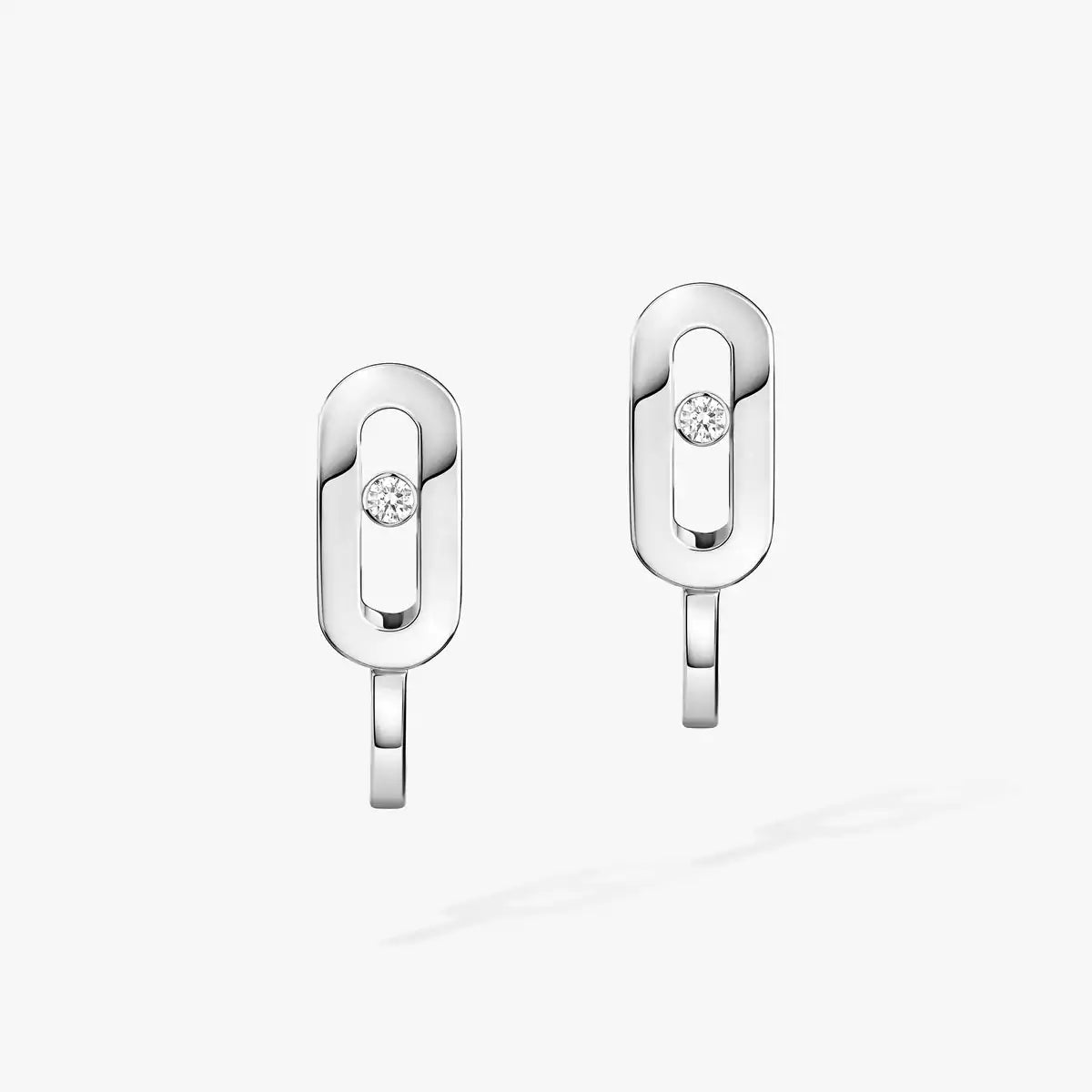 [Elowen Jewelry]Diamond Mini Hoop Earrings Move Classique