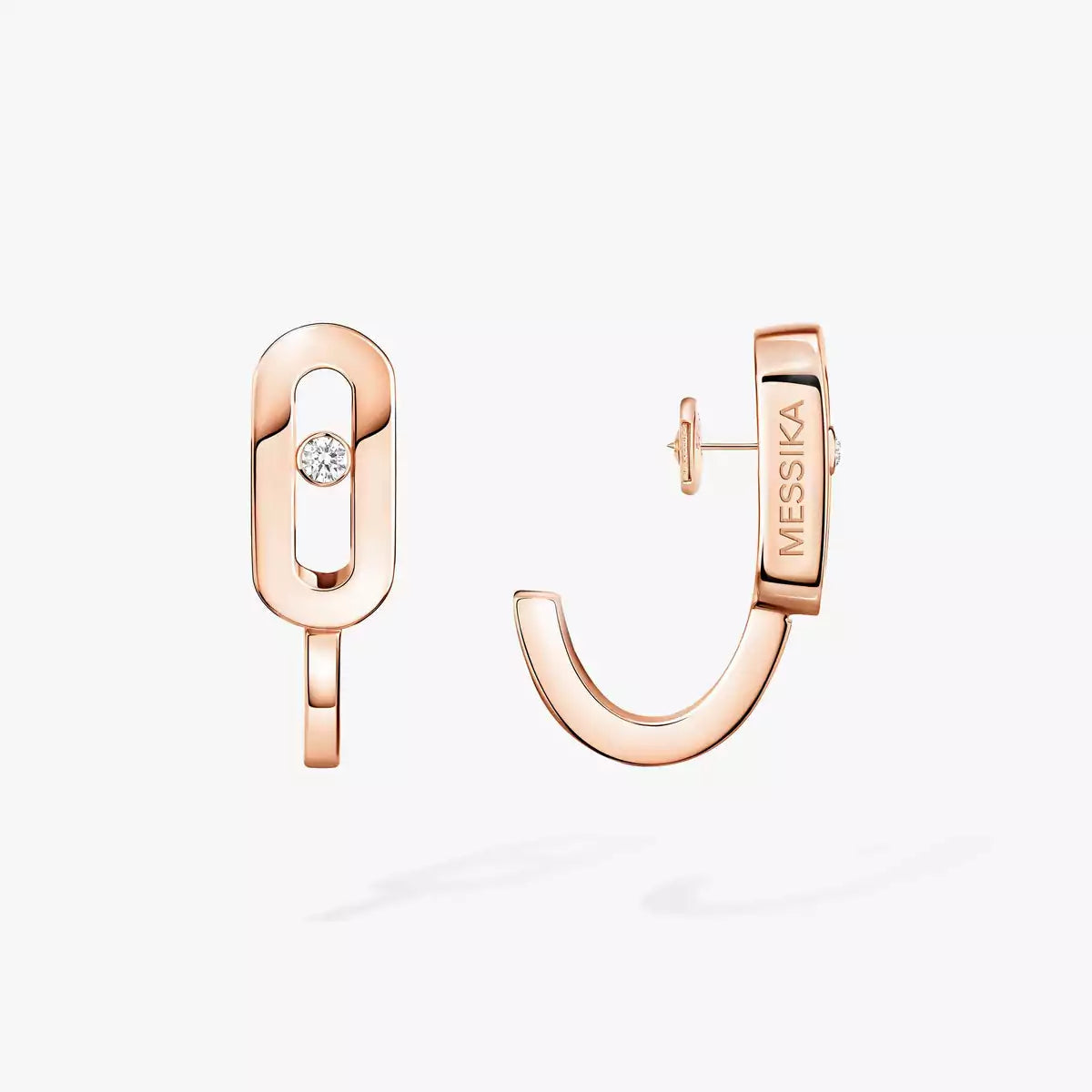 [Elowen Jewelry]Diamond Mini Hoop Earrings Move Classique