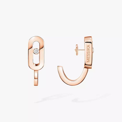 [Elowen Jewelry]Diamond Mini Hoop Earrings Move Classique