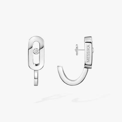 [Elowen Jewelry]Diamond Mini Hoop Earrings Move Classique