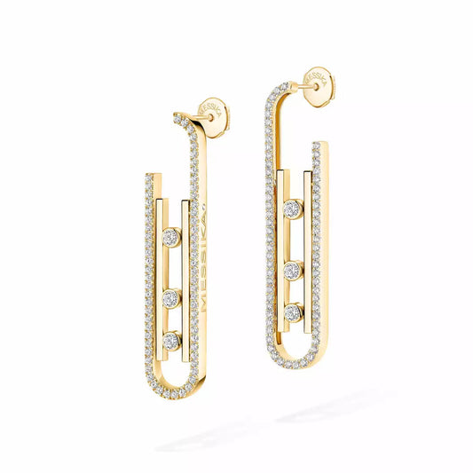 [Elowen Jewelry]Diamond Pendant Earrings Move 10Th