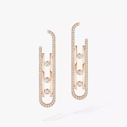 [Elowen Jewelry]Diamond Pendant Earrings Move 10Th