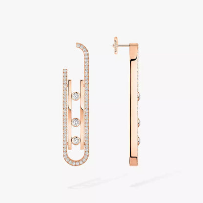 [Elowen Jewelry]Diamond Pendant Earrings Move 10Th