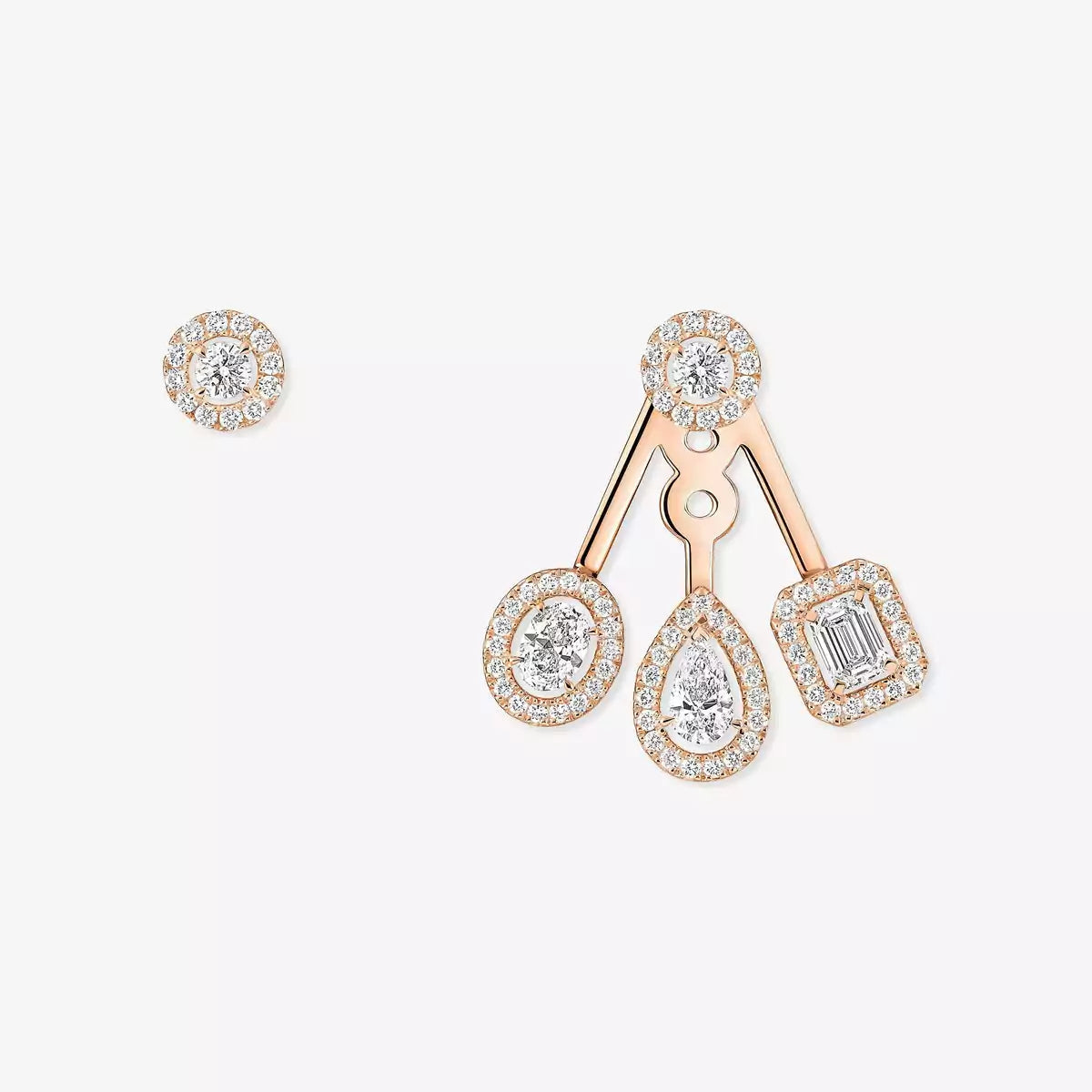 [Elowen Jewelry] My Twin Trio  Diamond Earrings
