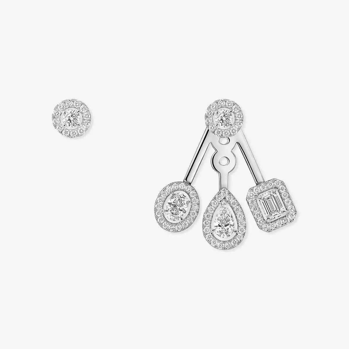 [Elowen Jewelry] My Twin Trio  Diamond Earrings