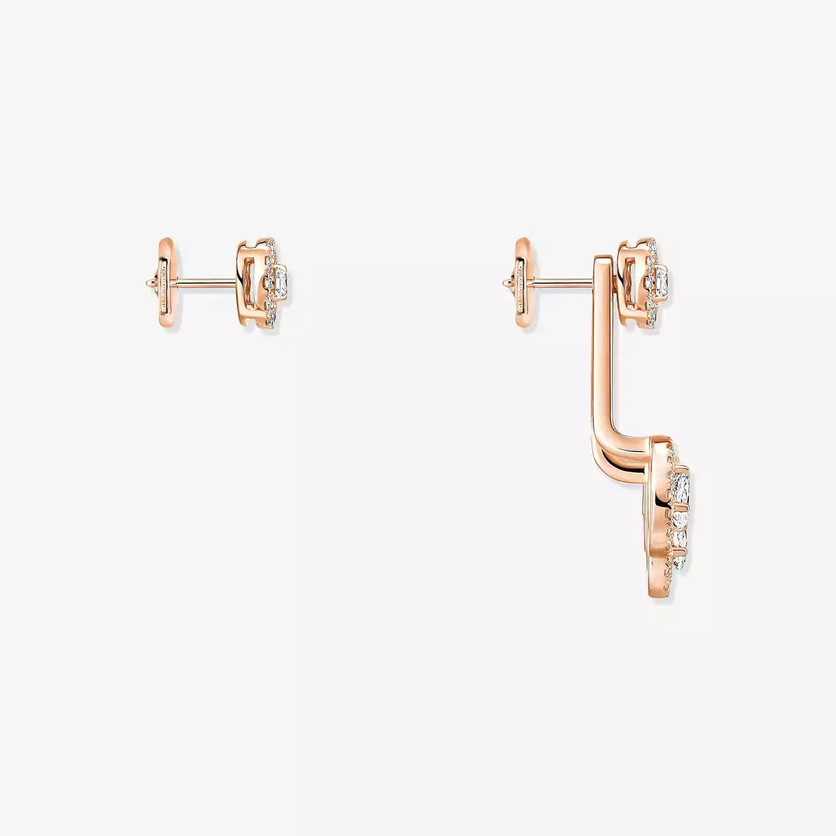 [Elowen Jewelry] My Twin Trio  Diamond Earrings