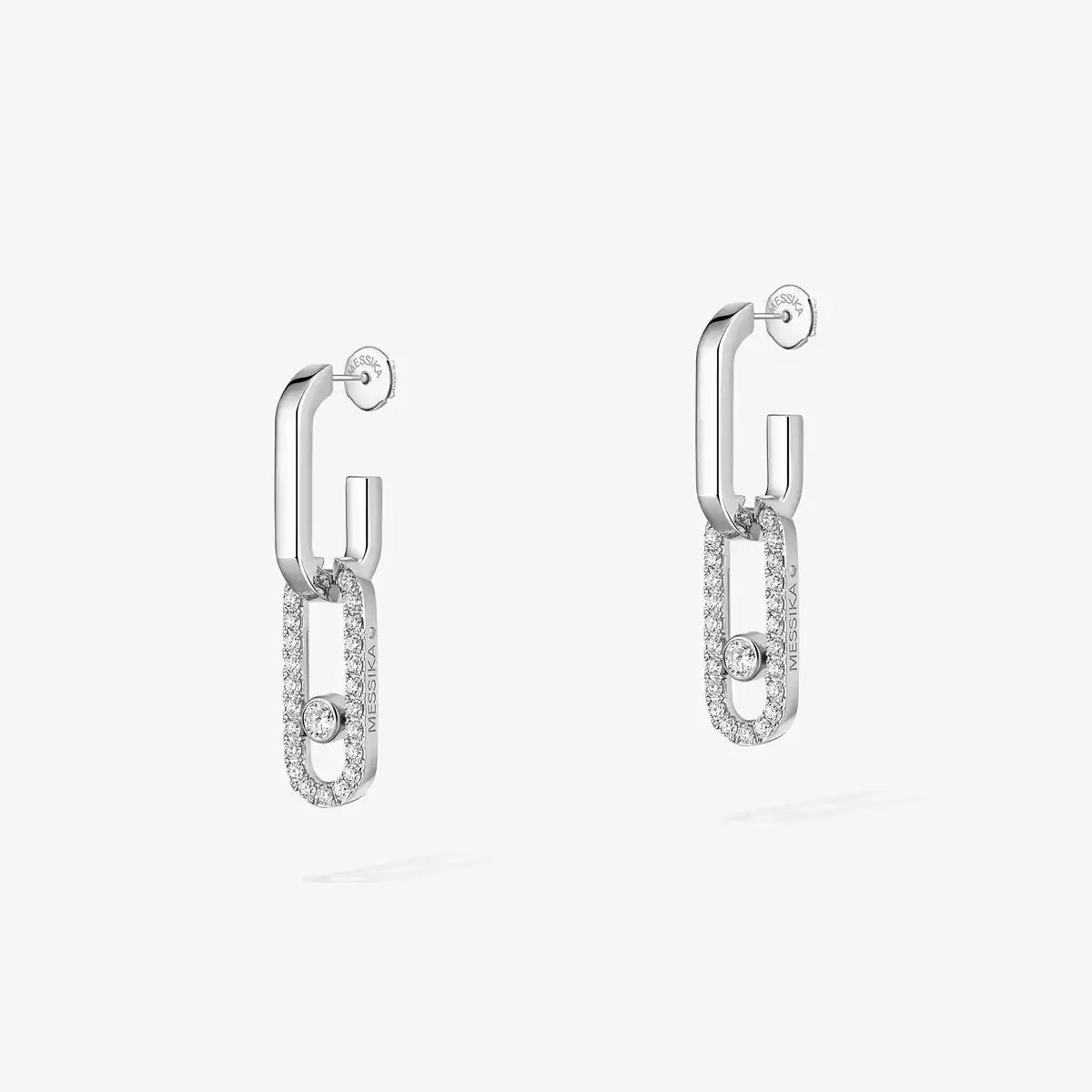 [Elowen Jewelry]Move Link Diamond Earrings