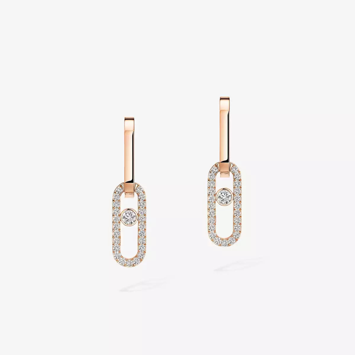 [Elowen Jewelry]Move Link Diamond Earrings
