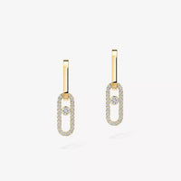 [Elowen Jewelry]Move Link Diamond Earrings