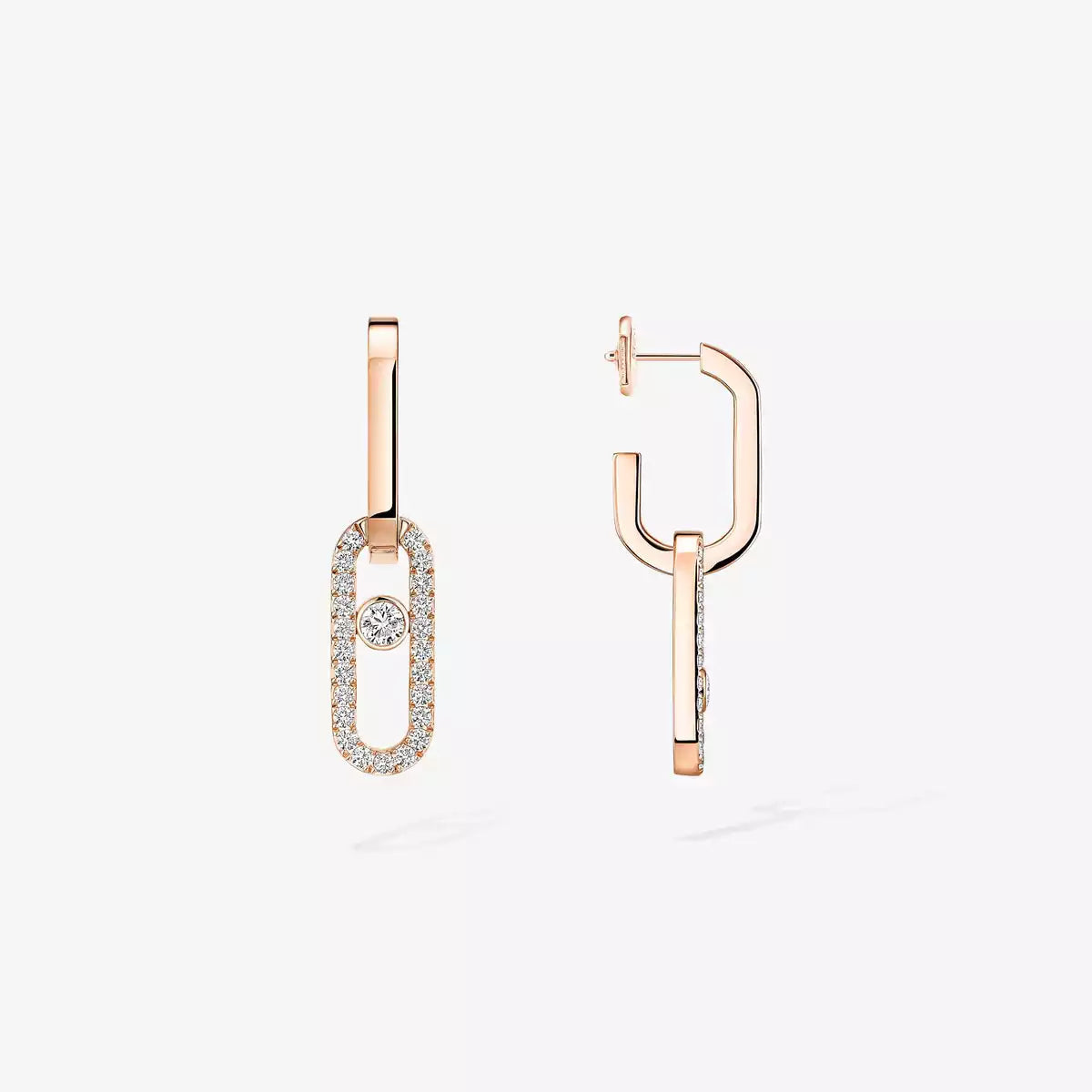 [Elowen Jewelry]Move Link Diamond Earrings