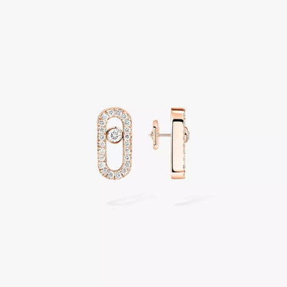 [Elowen Jewelry]Move Uno Diamond Earrings