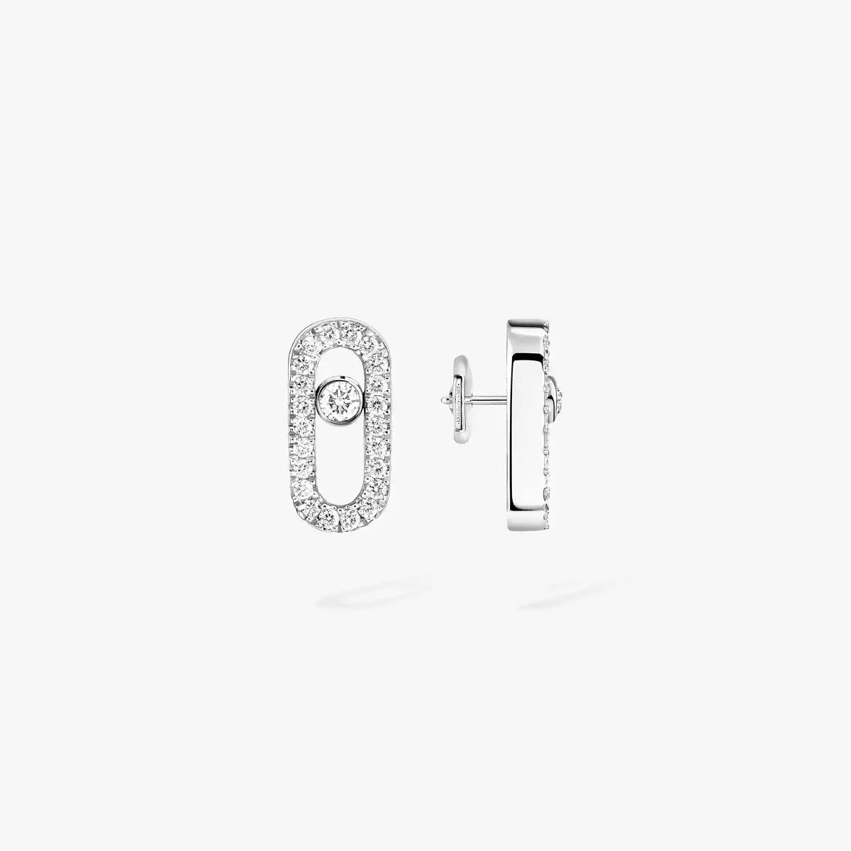 [Elowen Jewelry]Move Uno Diamond Earrings