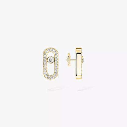 [Elowen Jewelry]Move Uno Diamond Earrings