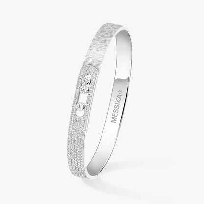 [Elowen Jewelry]Move Noa Ciselé half pavé bangle